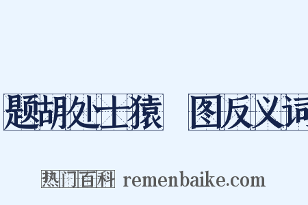 题胡处士猿麞图反义词是什么意思的图片